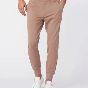 PAIGE Tan Joggers with Elastic Cuffs